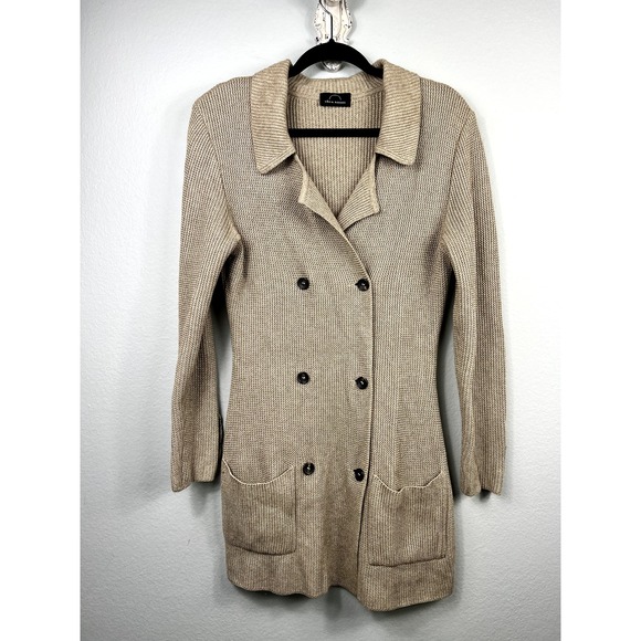 Sonia Bogner Sweaters - Sonia Bogner Cardigan Sweater The Carlyle Double Breasted Long‎ Tan